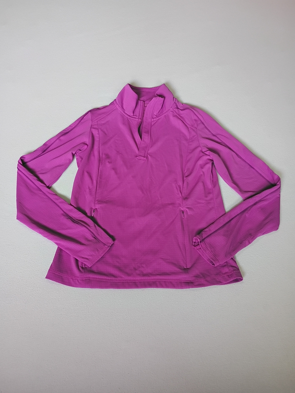 Mondetta Performance Luxury Sz XS Bright Magenta Long-Sleeve Quarter-Zip Top